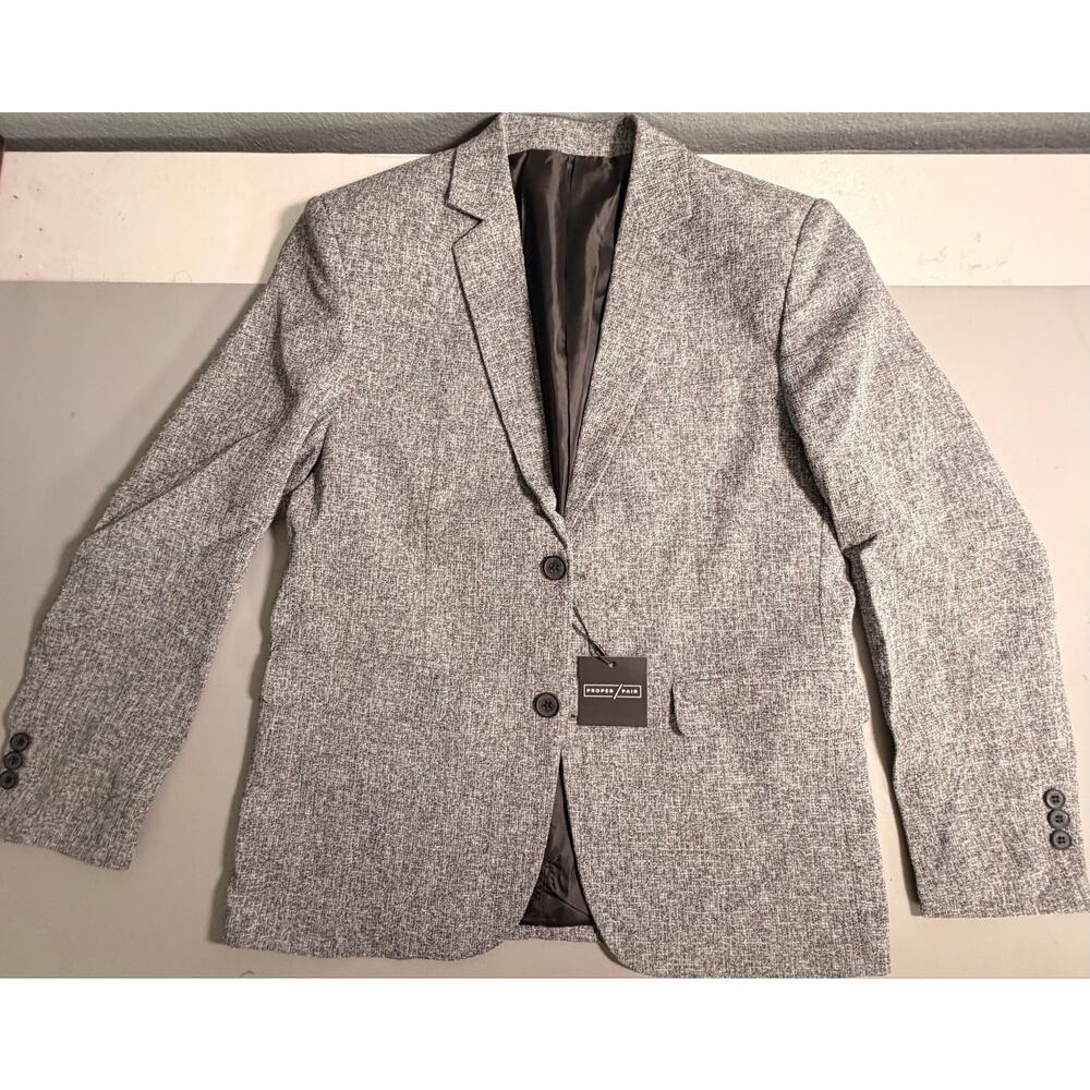 Proper Pair Men’s Blazer Sport Coat Jacket  Gray Textured Size XS - NWT
